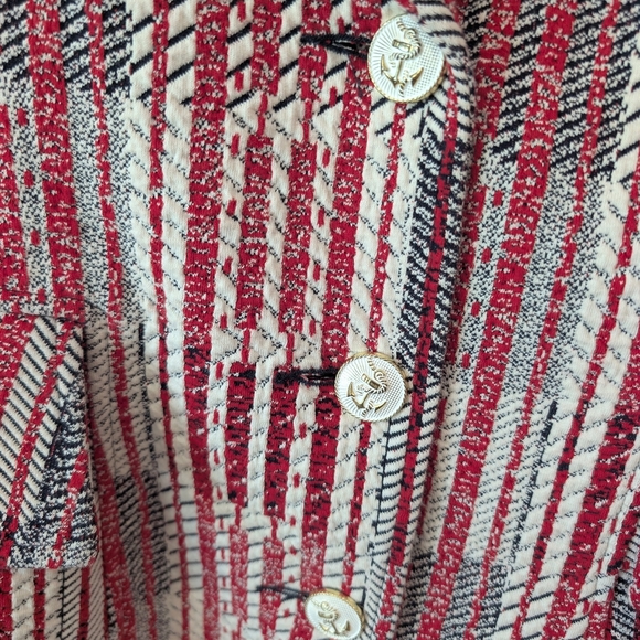 CAbi Red and White Striped Blazer - Picture 4 of 10